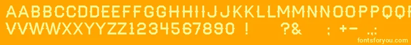 Haymaker Font – Yellow Fonts on Orange Background