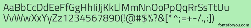 フォントTitilliumwebRegular – 緑の背景に黒い文字