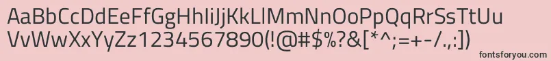 フォントTitilliumwebRegular – ピンクの背景に黒い文字