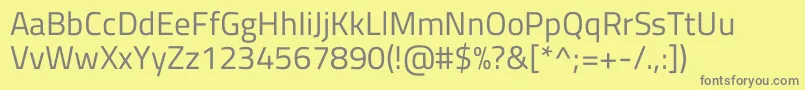 TitilliumwebRegular Font – Gray Fonts on Yellow Background