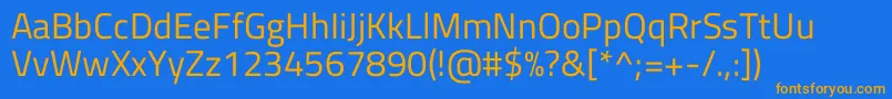 TitilliumwebRegular Font – Orange Fonts on Blue Background