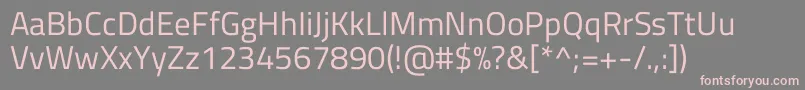 TitilliumwebRegular Font – Pink Fonts on Gray Background