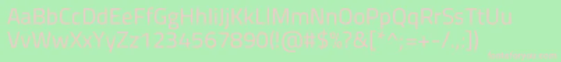 TitilliumwebRegular-fontti – vaaleanpunaiset fontit vihreällä taustalla