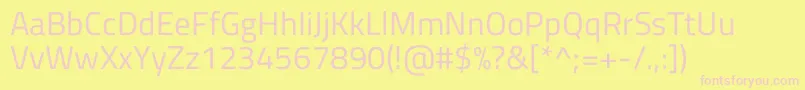 TitilliumwebRegular Font – Pink Fonts on Yellow Background