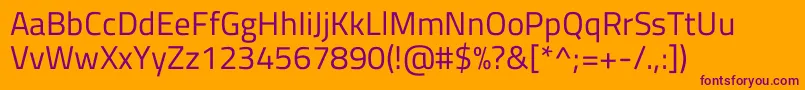 TitilliumwebRegular Font – Purple Fonts on Orange Background