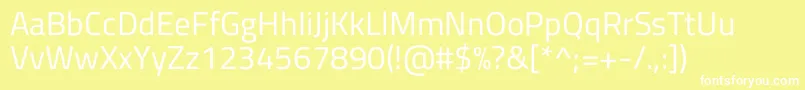TitilliumwebRegular Font – White Fonts on Yellow Background