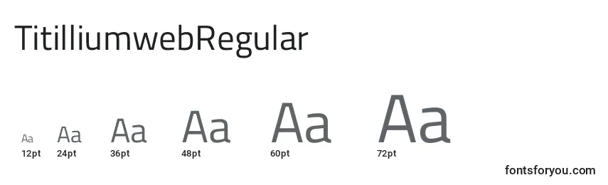 Размеры шрифта TitilliumwebRegular