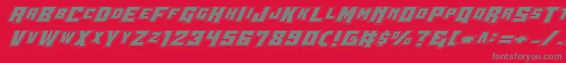 Wbv5pro Font – Gray Fonts on Red Background