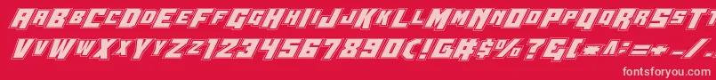 Wbv5pro Font – Pink Fonts on Red Background
