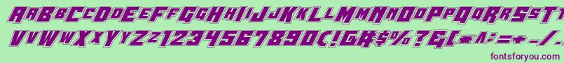Wbv5pro Font – Purple Fonts on Green Background
