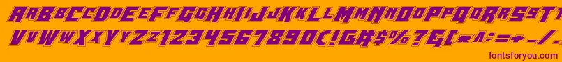 Wbv5pro Font – Purple Fonts on Orange Background