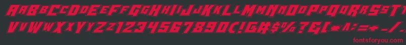 Wbv5pro Font – Red Fonts on Black Background