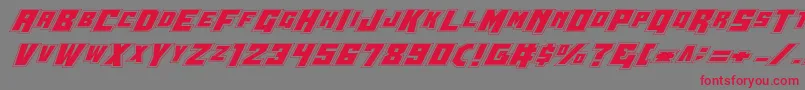Wbv5pro Font – Red Fonts on Gray Background