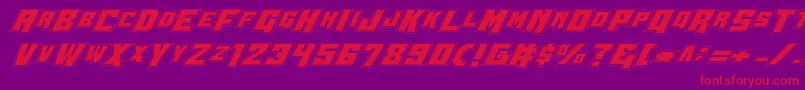 フォントWbv5pro – 紫の背景に赤い文字