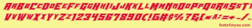 Wbv5pro Font – Red Fonts on Yellow Background