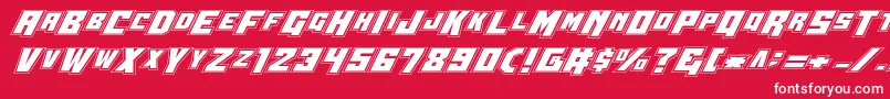 Wbv5pro Font – White Fonts on Red Background
