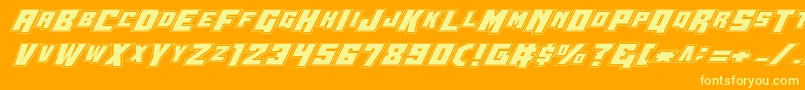 Wbv5pro Font – Yellow Fonts on Orange Background