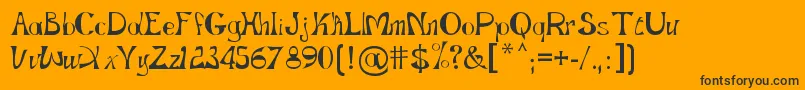 GopnaiRegular Font – Black Fonts on Orange Background