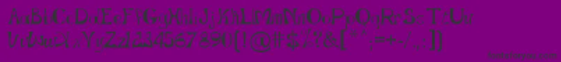 Fonte GopnaiRegular – fontes pretas em um fundo violeta