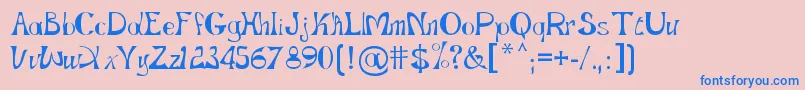 GopnaiRegular Font – Blue Fonts on Pink Background