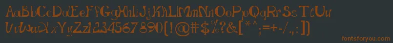 GopnaiRegular-fontti – ruskeat fontit mustalla taustalla
