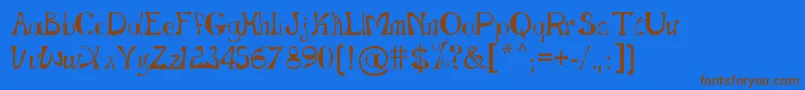 GopnaiRegular Font – Brown Fonts on Blue Background