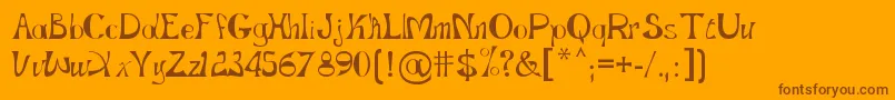 GopnaiRegular Font – Brown Fonts on Orange Background