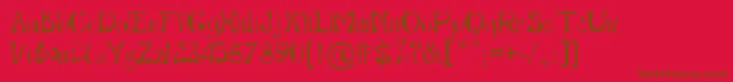 GopnaiRegular Font – Brown Fonts on Red Background