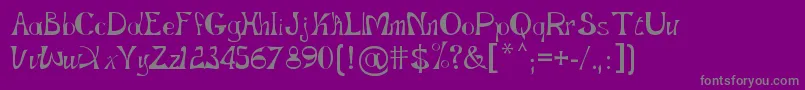 GopnaiRegular Font – Gray Fonts on Purple Background
