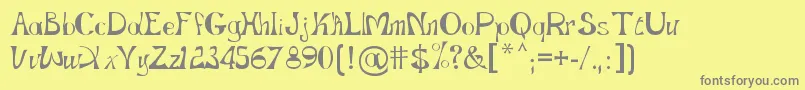 GopnaiRegular Font – Gray Fonts on Yellow Background
