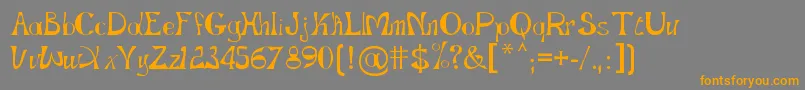 GopnaiRegular Font – Orange Fonts on Gray Background