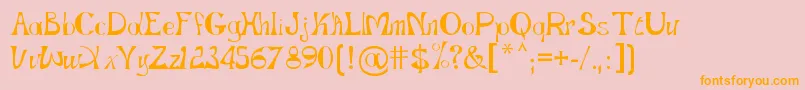 GopnaiRegular Font – Orange Fonts on Pink Background