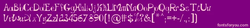 GopnaiRegular Font – Pink Fonts on Purple Background