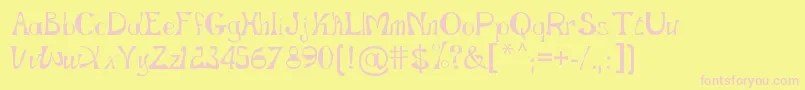 GopnaiRegular-Schriftart – Rosa Schriften auf gelbem Hintergrund