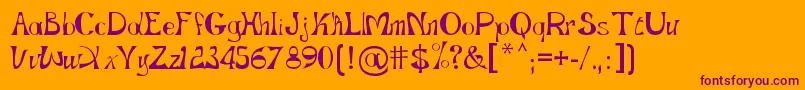 GopnaiRegular Font – Purple Fonts on Orange Background