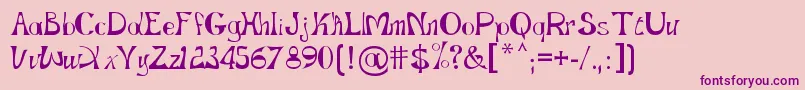 GopnaiRegular Font – Purple Fonts on Pink Background