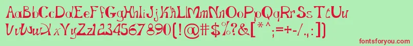 GopnaiRegular Font – Red Fonts on Green Background