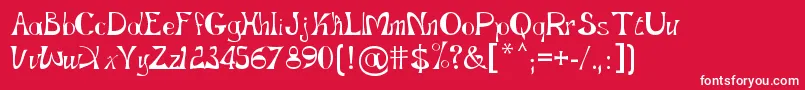 GopnaiRegular Font – White Fonts on Red Background