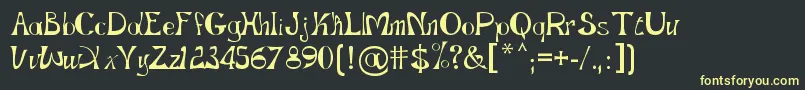 GopnaiRegular Font – Yellow Fonts on Black Background