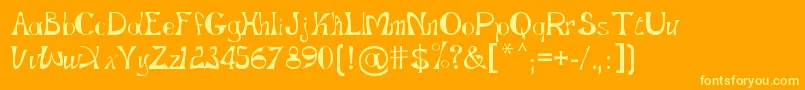 GopnaiRegular Font – Yellow Fonts on Orange Background