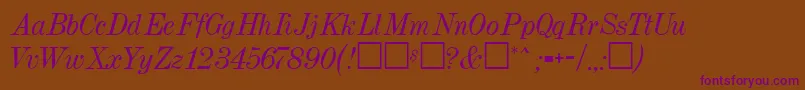 NeoForgeItalic Font – Purple Fonts on Brown Background