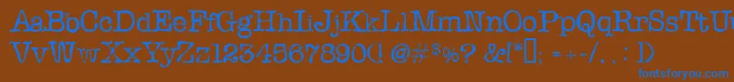 SloppyInk Font – Blue Fonts on Brown Background