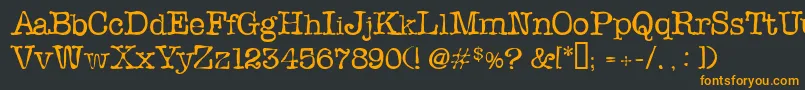 SloppyInk Font – Orange Fonts on Black Background