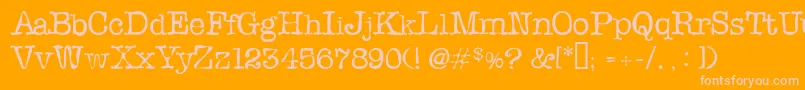 SloppyInk Font – Pink Fonts on Orange Background