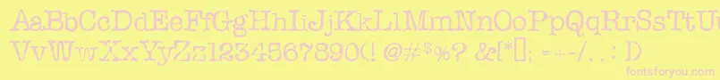 SloppyInk Font – Pink Fonts on Yellow Background