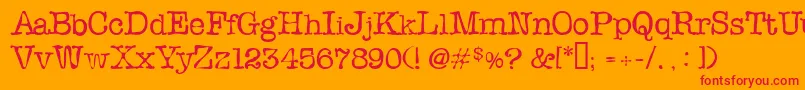 SloppyInk Font – Red Fonts on Orange Background