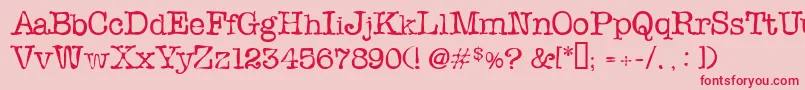 SloppyInk Font – Red Fonts on Pink Background