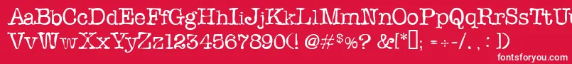 SloppyInk Font – White Fonts on Red Background