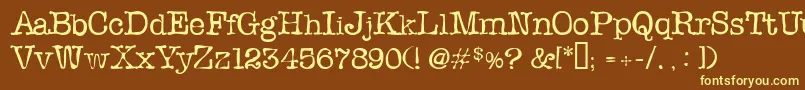 SloppyInk Font – Yellow Fonts on Brown Background