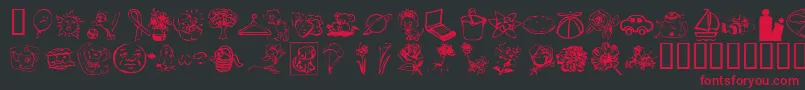 KrKatlingsFive Font – Red Fonts on Black Background